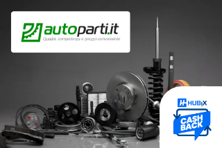 Autoparti.it: ricambi auto online con cashback Hubix.it